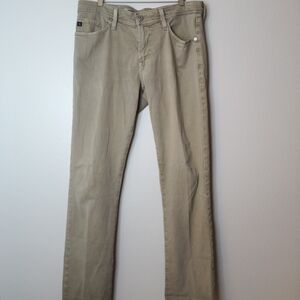 AG Adriano Goldschmied Graduate Tailored Leg Tan Men's Pants 32x34